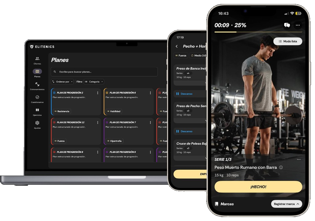 Elitenics Trainer - Plataforma web y aplicación móvil para entrenadores personales